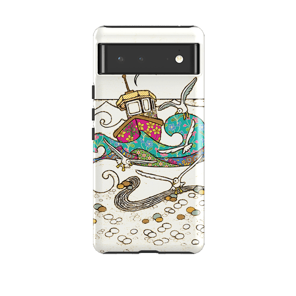 Google phone case-Fishing Boat By Amelia Bowman-Product Details Raised bevel to protect screen from scratches. Impact resistant polycarbonate shell and shock absorbing inner TPU liner. Secure fit with design wrapping around side of the case and full access to ports. Compatible with Qi-standard wireless charging. Thickness 1/8 inch (3mm), weight 30g. Compatibility See drop down menu for options, please select the right case as we print to order.-Stringberry