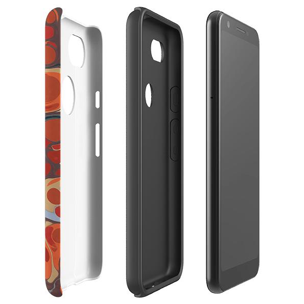 Google phone case-Flaming Volcano-Product Details Raised bevel to protect screen from scratches. Impact resistant polycarbonate shell and shock absorbing inner TPU liner. Secure fit with design wrapping around side of the case and full access to ports. Compatible with Qi-standard wireless charging. Thickness 1/8 inch (3mm), weight 30g. Compatibility See drop down menu for options, please select the right case as we print to order.-Stringberry