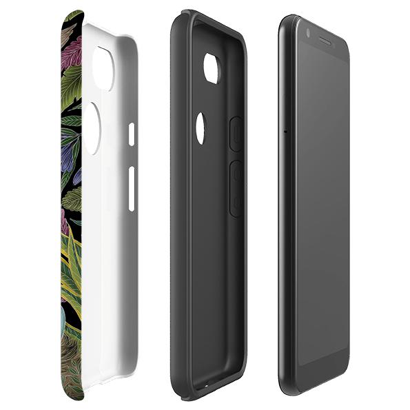 Google phone case-Flamingo By Catherine Rowe-Product Details Raised bevel to protect screen from scratches. Impact resistant polycarbonate shell and shock absorbing inner TPU liner. Secure fit with design wrapping around side of the case and full access to ports. Compatible with Qi-standard wireless charging. Thickness 1/8 inch (3mm), weight 30g. Compatibility See drop down menu for options, please select the right case as we print to order.-Stringberry
