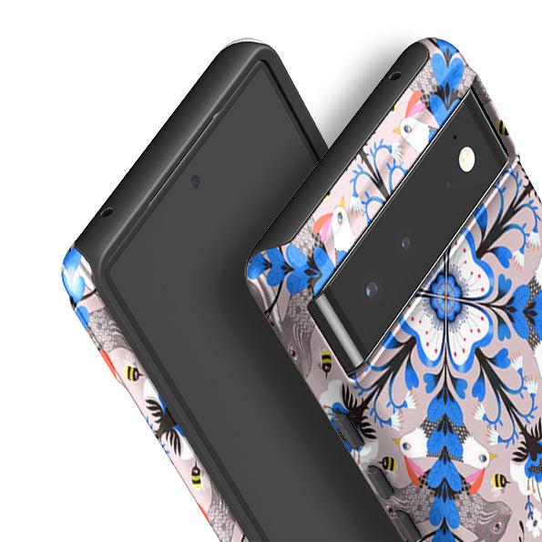 Google phone case-Flora And Fauna By Mia Underwood-Product Details Raised bevel to protect screen from scratches. Impact resistant polycarbonate shell and shock absorbing inner TPU liner. Secure fit with design wrapping around side of the case and full access to ports. Compatible with Qi-standard wireless charging. Thickness 1/8 inch (3mm), weight 30g. Compatibility See drop down menu for options, please select the right case as we print to order.-Stringberry
