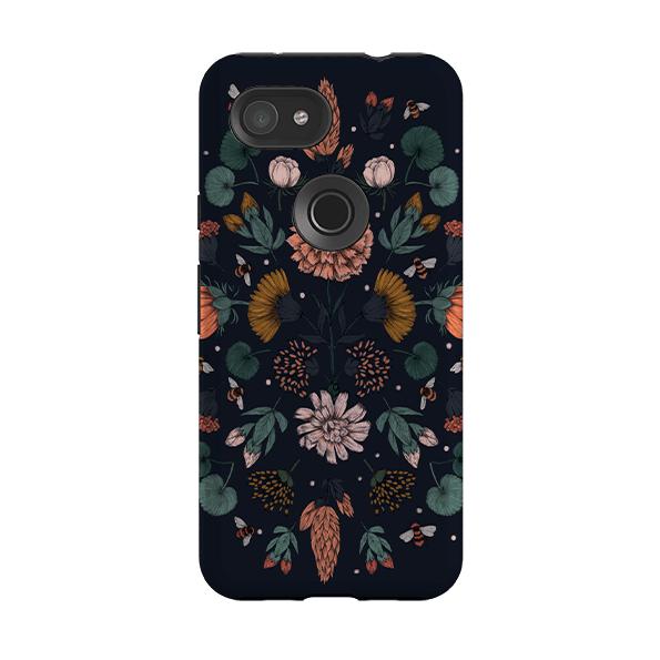 Google phone case-Floral By Jade Mosinski-Product Details Raised bevel to protect screen from scratches. Impact resistant polycarbonate shell and shock absorbing inner TPU liner. Secure fit with design wrapping around side of the case and full access to ports. Compatible with Qi-standard wireless charging. Thickness 1/8 inch (3mm), weight 30g. Compatibility See drop down menu for options, please select the right case as we print to order.-Stringberry