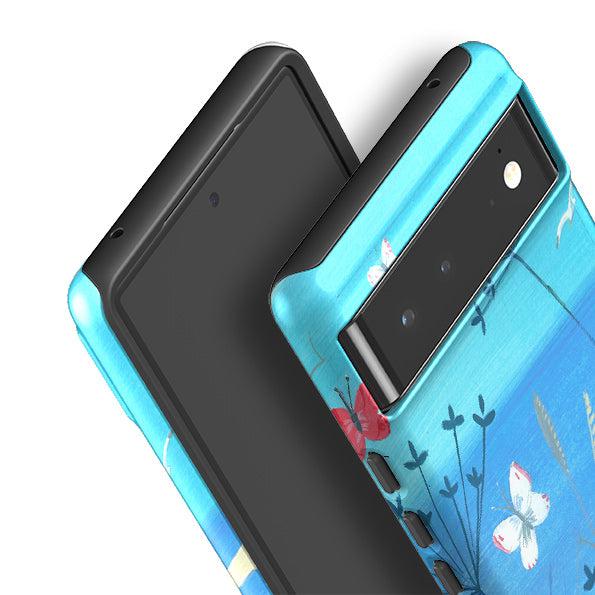 Google phone case-Floral By Mary Stubberfield-Product Details Raised bevel to protect screen from scratches. Impact resistant polycarbonate shell and shock absorbing inner TPU liner. Secure fit with design wrapping around side of the case and full access to ports. Compatible with Qi-standard wireless charging. Thickness 1/8 inch (3mm), weight 30g. Compatibility See drop down menu for options, please select the right case as we print to order.-Stringberry