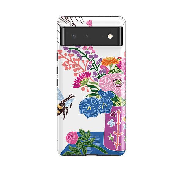 Google phone case-Flower Vase By Kate Heiss-Product Details Raised bevel to protect screen from scratches. Impact resistant polycarbonate shell and shock absorbing inner TPU liner. Secure fit with design wrapping around side of the case and full access to ports. Compatible with Qi-standard wireless charging. Thickness 1/8 inch (3mm), weight 30g. Compatibility See drop down menu for options, please select the right case as we print to order.-Stringberry
