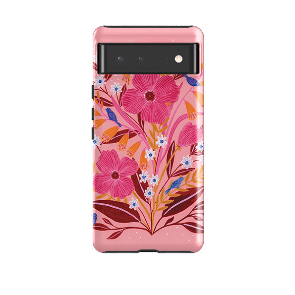 Google phone case-Flowers By Lee Foster Wilson-Product Details Raised bevel to protect screen from scratches. Impact resistant polycarbonate shell and shock absorbing inner TPU liner. Secure fit with design wrapping around side of the case and full access to ports. Compatible with Qi-standard wireless charging. Thickness 1/8 inch (3mm), weight 30g. Compatibility See drop down menu for options, please select the right case as we print to order.-Stringberry