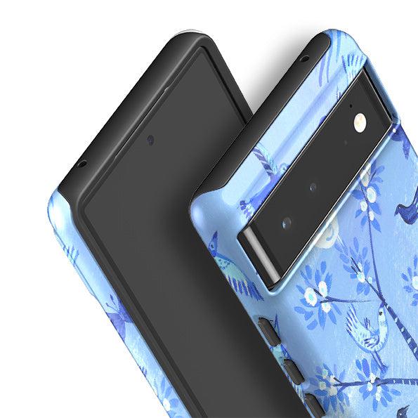 Google phone case-Folk Art By Mary Stubberfield-Product Details Raised bevel to protect screen from scratches. Impact resistant polycarbonate shell and shock absorbing inner TPU liner. Secure fit with design wrapping around side of the case and full access to ports. Compatible with Qi-standard wireless charging. Thickness 1/8 inch (3mm), weight 30g. Compatibility See drop down menu for options, please select the right case as we print to order.-Stringberry