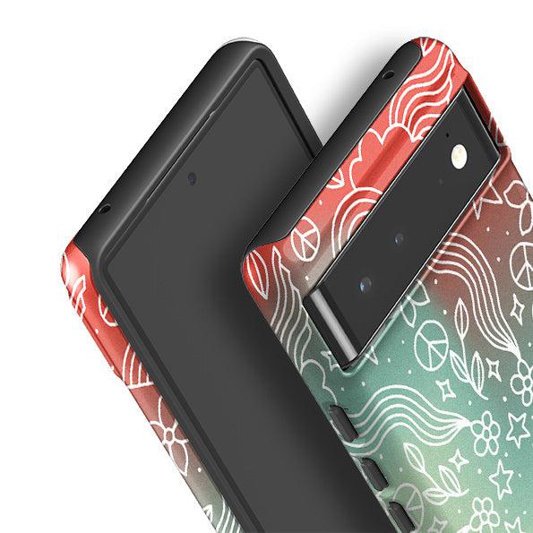 Google phone case-Galaxy Mandala-Product Details Raised bevel to protect screen from scratches. Impact resistant polycarbonate shell and shock absorbing inner TPU liner. Secure fit with design wrapping around side of the case and full access to ports. Compatible with Qi-standard wireless charging. Thickness 1/8 inch (3mm), weight 30g. Compatibility See drop down menu for options, please select the right case as we print to order.-Stringberry