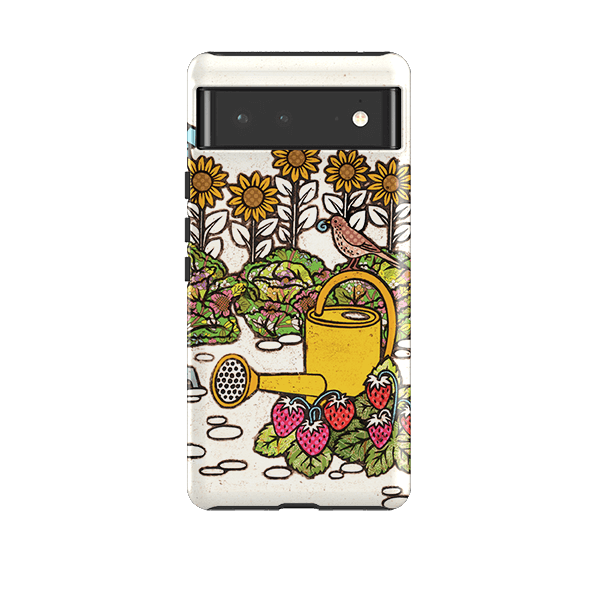 Google phone case-Garden 1 By Amelia Bowman-Product Details Raised bevel to protect screen from scratches. Impact resistant polycarbonate shell and shock absorbing inner TPU liner. Secure fit with design wrapping around side of the case and full access to ports. Compatible with Qi-standard wireless charging. Thickness 1/8 inch (3mm), weight 30g. Compatibility See drop down menu for options, please select the right case as we print to order.-Stringberry