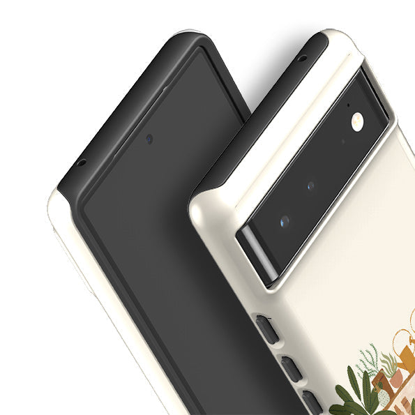 Google phone case-Garden Shop By Meghann Rader-Product Details Raised bevel to protect screen from scratches. Impact resistant polycarbonate shell and shock absorbing inner TPU liner. Secure fit with design wrapping around side of the case and full access to ports. Compatible with Qi-standard wireless charging. Thickness 1/8 inch (3mm), weight 30g. Compatibility See drop down menu for options, please select the right case as we print to order.-Stringberry