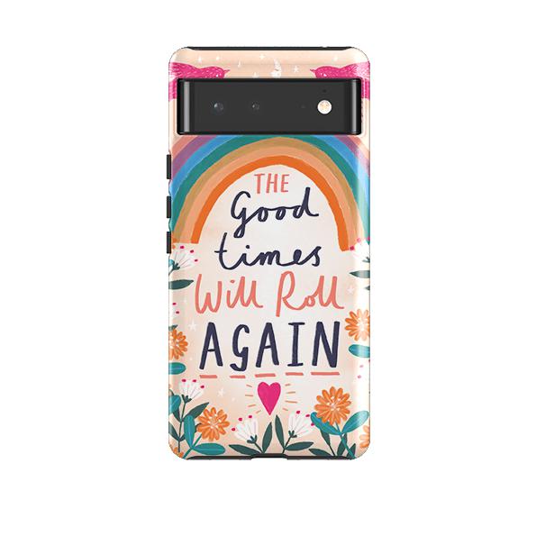 Google phone case-Good Times By Lee Foster Wilson-Product Details Raised bevel to protect screen from scratches. Impact resistant polycarbonate shell and shock absorbing inner TPU liner. Secure fit with design wrapping around side of the case and full access to ports. Compatible with Qi-standard wireless charging. Thickness 1/8 inch (3mm), weight 30g. Compatibility See drop down menu for options, please select the right case as we print to order.-Stringberry