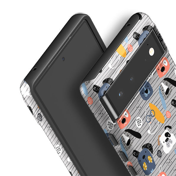 Google phone case-Groucho Barks-Product Details Raised bevel to protect screen from scratches. Impact resistant polycarbonate shell and shock absorbing inner TPU liner. Secure fit with design wrapping around side of the case and full access to ports. Compatible with Qi-standard wireless charging. Thickness 1/8 inch (3mm), weight 30g. Compatibility See drop down menu for options, please select the right case as we print to order.-Stringberry