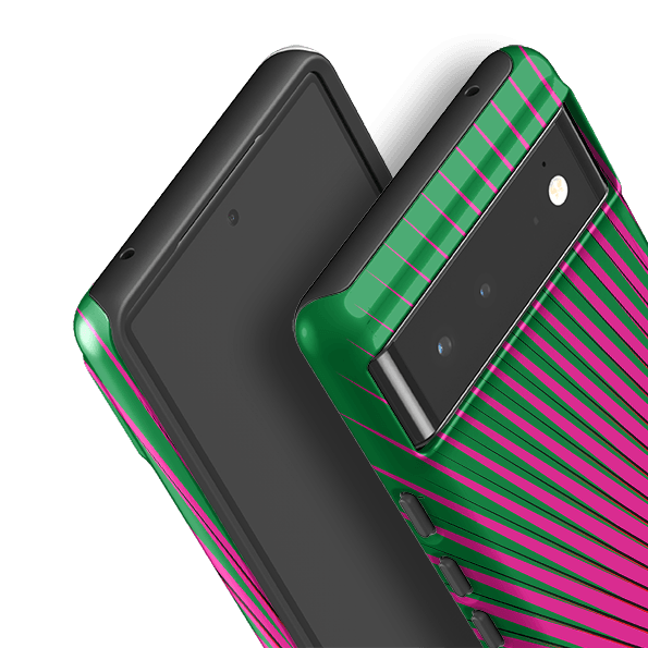 Google phone case-Halos Cactus By Kitty Joseph-Product Details Raised bevel to protect screen from scratches. Impact resistant polycarbonate shell and shock absorbing inner TPU liner. Secure fit with design wrapping around side of the case and full access to ports. Compatible with Qi-standard wireless charging. Thickness 1/8 inch (3mm), weight 30g. Compatibility See drop down menu for options, please select the right case as we print to order.-Stringberry
