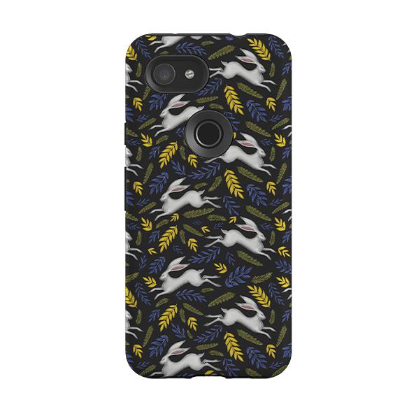 Google phone case-Hares By Catherine Rowe-Product Details Raised bevel to protect screen from scratches. Impact resistant polycarbonate shell and shock absorbing inner TPU liner. Secure fit with design wrapping around side of the case and full access to ports. Compatible with Qi-standard wireless charging. Thickness 1/8 inch (3mm), weight 30g. Compatibility See drop down menu for options, please select the right case as we print to order.-Stringberry