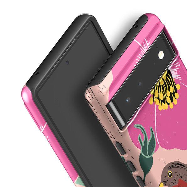 Google phone case-Hellebore By kate Heiss-Product Details Raised bevel to protect screen from scratches. Impact resistant polycarbonate shell and shock absorbing inner TPU liner. Secure fit with design wrapping around side of the case and full access to ports. Compatible with Qi-standard wireless charging. Thickness 1/8 inch (3mm), weight 30g. Compatibility See drop down menu for options, please select the right case as we print to order.-Stringberry