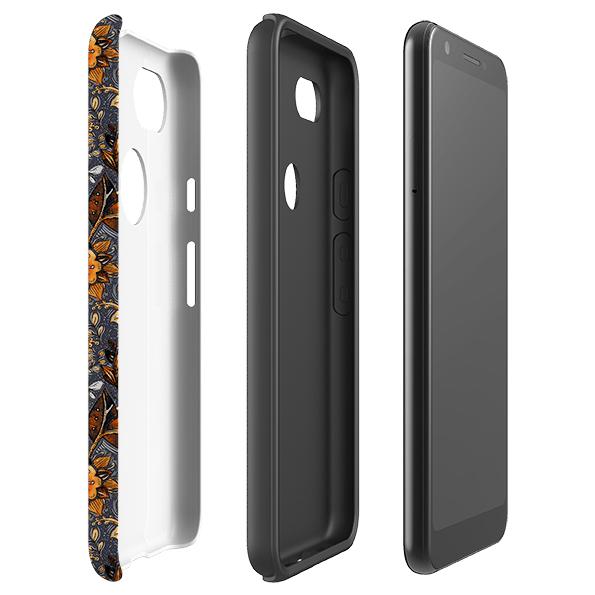 Google phone case-Hidcote Pattern-Product Details Raised bevel to protect screen from scratches. Impact resistant polycarbonate shell and shock absorbing inner TPU liner. Secure fit with design wrapping around side of the case and full access to ports. Compatible with Qi-standard wireless charging. Thickness 1/8 inch (3mm), weight 30g. Compatibility See drop down menu for options, please select the right case as we print to order.-Stringberry