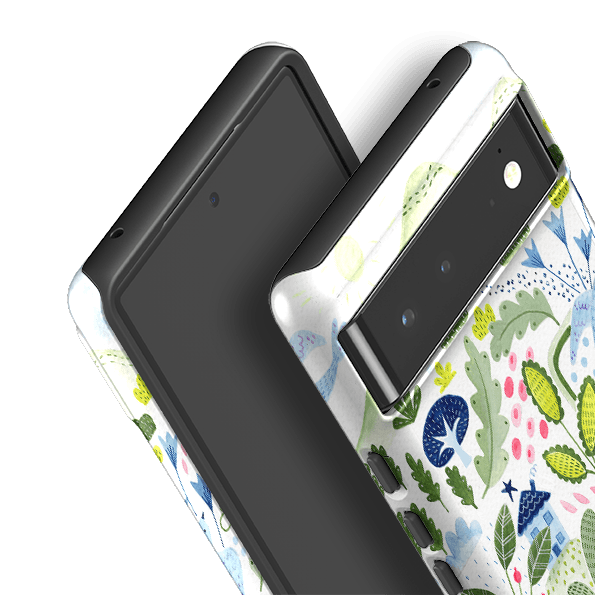 Google phone case-Home By Bex Parkin-Product Details Raised bevel to protect screen from scratches. Impact resistant polycarbonate shell and shock absorbing inner TPU liner. Secure fit with design wrapping around side of the case and full access to ports. Compatible with Qi-standard wireless charging. Thickness 1/8 inch (3mm), weight 30g. Compatibility See drop down menu for options, please select the right case as we print to order.-Stringberry