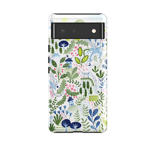 Google phone case-Home By Bex Parkin-Product Details Raised bevel to protect screen from scratches. Impact resistant polycarbonate shell and shock absorbing inner TPU liner. Secure fit with design wrapping around side of the case and full access to ports. Compatible with Qi-standard wireless charging. Thickness 1/8 inch (3mm), weight 30g. Compatibility See drop down menu for options, please select the right case as we print to order.-Stringberry
