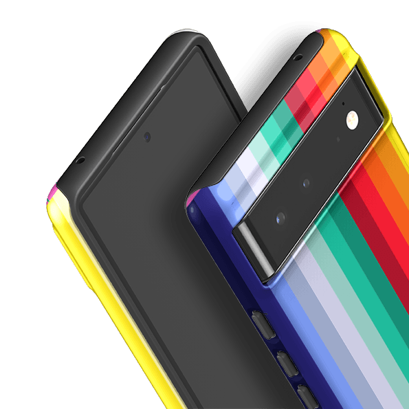 Google phone case-Honey Vertical By Kitty Joseph-Product Details Raised bevel to protect screen from scratches. Impact resistant polycarbonate shell and shock absorbing inner TPU liner. Secure fit with design wrapping around side of the case and full access to ports. Compatible with Qi-standard wireless charging. Thickness 1/8 inch (3mm), weight 30g. Compatibility See drop down menu for options, please select the right case as we print to order.-Stringberry