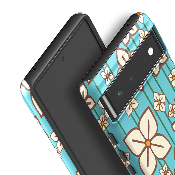 Google phone case-Hydrangea By Amelia Bowman-Product Details Raised bevel to protect screen from scratches. Impact resistant polycarbonate shell and shock absorbing inner TPU liner. Secure fit with design wrapping around side of the case and full access to ports. Compatible with Qi-standard wireless charging. Thickness 1/8 inch (3mm), weight 30g. Compatibility See drop down menu for options, please select the right case as we print to order.-Stringberry