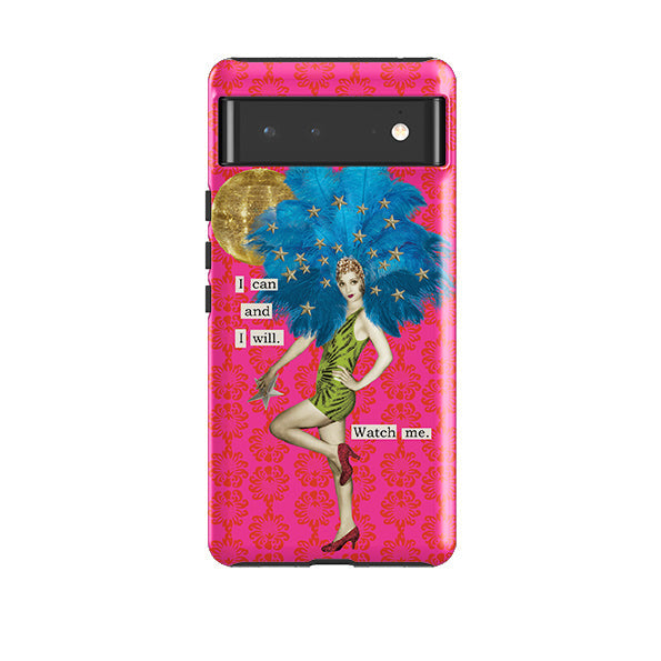 Google phone case-I Can And I will By Clare Jordan-Product Details Raised bevel to protect screen from scratches. Impact resistant polycarbonate shell and shock absorbing inner TPU liner. Secure fit with design wrapping around side of the case and full access to ports. Compatible with Qi-standard wireless charging. Thickness 1/8 inch (3mm), weight 30g. Compatibility See drop down menu for options, please select the right case as we print to order.-Stringberry