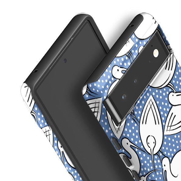 Google phone case-Ibis By Cressida Bell-Product Details Raised bevel to protect screen from scratches. Impact resistant polycarbonate shell and shock absorbing inner TPU liner. Secure fit with design wrapping around side of the case and full access to ports. Compatible with Qi-standard wireless charging. Thickness 1/8 inch (3mm), weight 30g. Compatibility See drop down menu for options, please select the right case as we print to order.-Stringberry