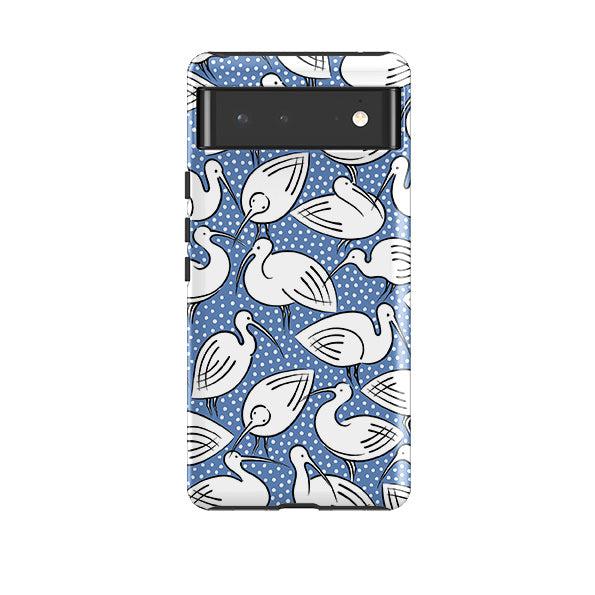 Google phone case-Ibis By Cressida Bell-Product Details Raised bevel to protect screen from scratches. Impact resistant polycarbonate shell and shock absorbing inner TPU liner. Secure fit with design wrapping around side of the case and full access to ports. Compatible with Qi-standard wireless charging. Thickness 1/8 inch (3mm), weight 30g. Compatibility See drop down menu for options, please select the right case as we print to order.-Stringberry