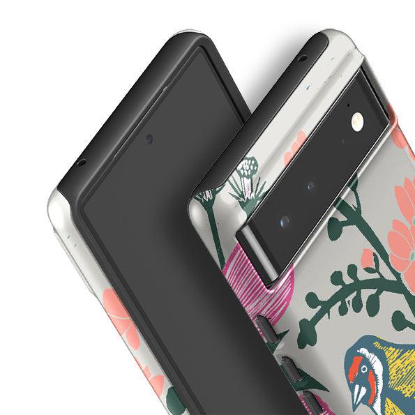 Google phone case-In The Garden By kate Heiss-Product Details Raised bevel to protect screen from scratches. Impact resistant polycarbonate shell and shock absorbing inner TPU liner. Secure fit with design wrapping around side of the case and full access to ports. Compatible with Qi-standard wireless charging. Thickness 1/8 inch (3mm), weight 30g. Compatibility See drop down menu for options, please select the right case as we print to order.-Stringberry