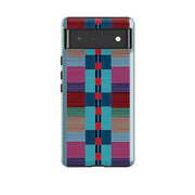 Google phone case-Indian Stripe By Cressida Bell-Product Details Raised bevel to protect screen from scratches. Impact resistant polycarbonate shell and shock absorbing inner TPU liner. Secure fit with design wrapping around side of the case and full access to ports. Compatible with Qi-standard wireless charging. Thickness 1/8 inch (3mm), weight 30g. Compatibility See drop down menu for options, please select the right case as we print to order.-Stringberry