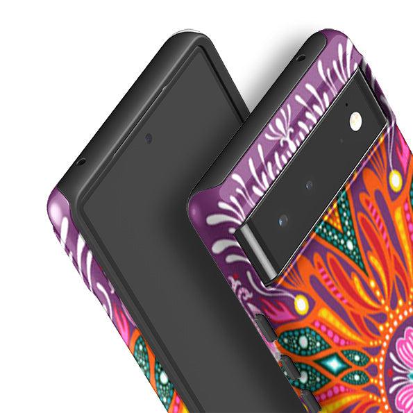 Google phone case-Iris 2 By Mia Underwood-Product Details Raised bevel to protect screen from scratches. Impact resistant polycarbonate shell and shock absorbing inner TPU liner. Secure fit with design wrapping around side of the case and full access to ports. Compatible with Qi-standard wireless charging. Thickness 1/8 inch (3mm), weight 30g. Compatibility See drop down menu for options, please select the right case as we print to order.-Stringberry