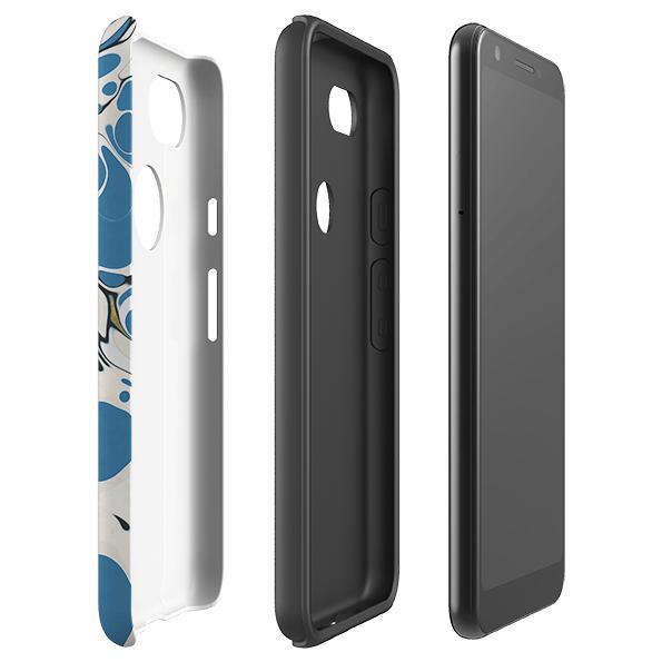 Google phone case-Island Blue-Product Details Raised bevel to protect screen from scratches. Impact resistant polycarbonate shell and shock absorbing inner TPU liner. Secure fit with design wrapping around side of the case and full access to ports. Compatible with Qi-standard wireless charging. Thickness 1/8 inch (3mm), weight 30g. Compatibility See drop down menu for options, please select the right case as we print to order.-Stringberry