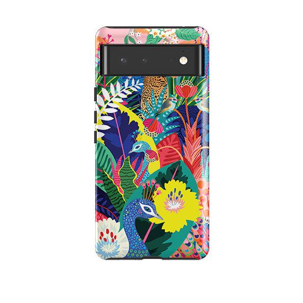 Google phone case-Jungle By Mia Underwood-Product Details Raised bevel to protect screen from scratches. Impact resistant polycarbonate shell and shock absorbing inner TPU liner. Secure fit with design wrapping around side of the case and full access to ports. Compatible with Qi-standard wireless charging. Thickness 1/8 inch (3mm), weight 30g. Compatibility See drop down menu for options, please select the right case as we print to order.-Stringberry