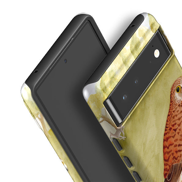 Google phone case-Kestrel By Bex Parkin-Product Details Raised bevel to protect screen from scratches. Impact resistant polycarbonate shell and shock absorbing inner TPU liner. Secure fit with design wrapping around side of the case and full access to ports. Compatible with Qi-standard wireless charging. Thickness 1/8 inch (3mm), weight 30g. Compatibility See drop down menu for options, please select the right case as we print to order.-Stringberry
