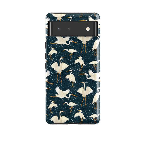 Google phone case-Kotuku By Katherine Quinn-Product Details Raised bevel to protect screen from scratches. Impact resistant polycarbonate shell and shock absorbing inner TPU liner. Secure fit with design wrapping around side of the case and full access to ports. Compatible with Qi-standard wireless charging. Thickness 1/8 inch (3mm), weight 30g. Compatibility See drop down menu for options, please select the right case as we print to order.-Stringberry