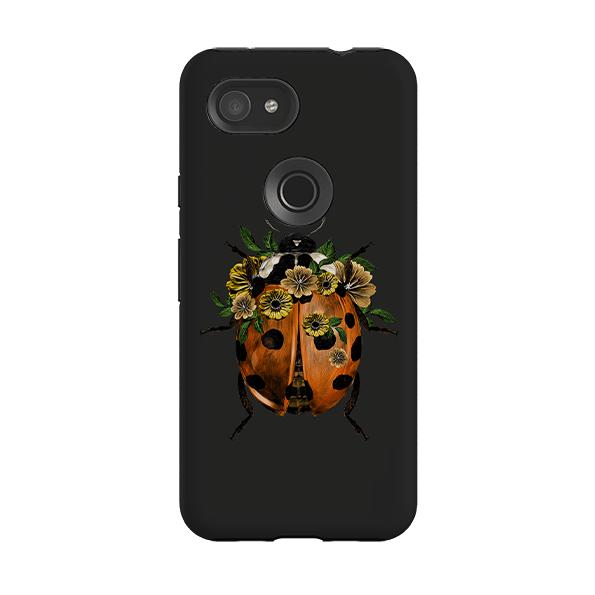 Google phone case-Ladybug Dark-Product Details Raised bevel to protect screen from scratches. Impact resistant polycarbonate shell and shock absorbing inner TPU liner. Secure fit with design wrapping around side of the case and full access to ports. Compatible with Qi-standard wireless charging. Thickness 1/8 inch (3mm), weight 30g. Compatibility See drop down menu for options, please select the right case as we print to order.-Stringberry