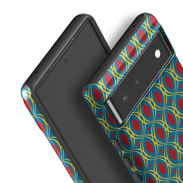 Google phone case-Lattice By Cressida Bell-Product Details Raised bevel to protect screen from scratches. Impact resistant polycarbonate shell and shock absorbing inner TPU liner. Secure fit with design wrapping around side of the case and full access to ports. Compatible with Qi-standard wireless charging. Thickness 1/8 inch (3mm), weight 30g. Compatibility See drop down menu for options, please select the right case as we print to order.-Stringberry