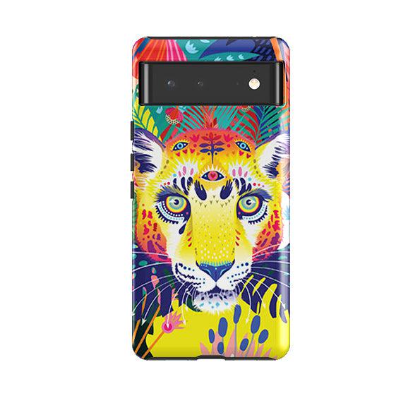 Google phone case-Leopard By Mia Underwood-Product Details Raised bevel to protect screen from scratches. Impact resistant polycarbonate shell and shock absorbing inner TPU liner. Secure fit with design wrapping around side of the case and full access to ports. Compatible with Qi-standard wireless charging. Thickness 1/8 inch (3mm), weight 30g. Compatibility See drop down menu for options, please select the right case as we print to order.-Stringberry