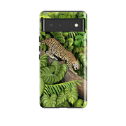 Google phone case-Leopard Poised By Bex Parkin-Product Details Raised bevel to protect screen from scratches. Impact resistant polycarbonate shell and shock absorbing inner TPU liner. Secure fit with design wrapping around side of the case and full access to ports. Compatible with Qi-standard wireless charging. Thickness 1/8 inch (3mm), weight 30g. Compatibility See drop down menu for options, please select the right case as we print to order.-Stringberry