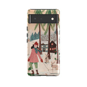 Google phone case-Lets Go By Caroline Bonne Muller-Product Details Raised bevel to protect screen from scratches. Impact resistant polycarbonate shell and shock absorbing inner TPU liner. Secure fit with design wrapping around side of the case and full access to ports. Compatible with Qi-standard wireless charging. Thickness 1/8 inch (3mm), weight 30g. Compatibility See drop down menu for options, please select the right case as we print to order.-Stringberry
