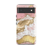 Google phone case-Levadia (case does not glitter)-Product Details Raised bevel to protect screen from scratches. Impact resistant polycarbonate shell and shock absorbing inner TPU liner. Secure fit with design wrapping around side of the case and full access to ports. Compatible with Qi-standard wireless charging. Thickness 1/8 inch (3mm), weight 30g. Compatibility See drop down menu for options, please select the right case as we print to order.-Stringberry