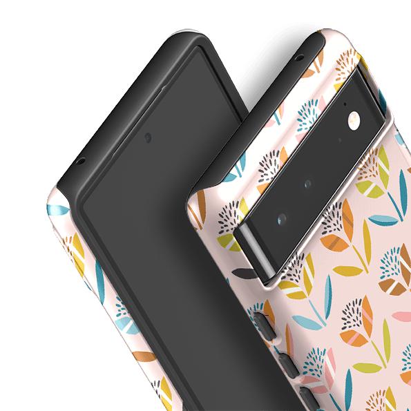 Google phone case-Little Flowers By Ali Brookes-Product Details Raised bevel to protect screen from scratches. Impact resistant polycarbonate shell and shock absorbing inner TPU liner. Secure fit with design wrapping around side of the case and full access to ports. Compatible with Qi-standard wireless charging. Thickness 1/8 inch (3mm), weight 30g. Compatibility See drop down menu for options, please select the right case as we print to order.-Stringberry