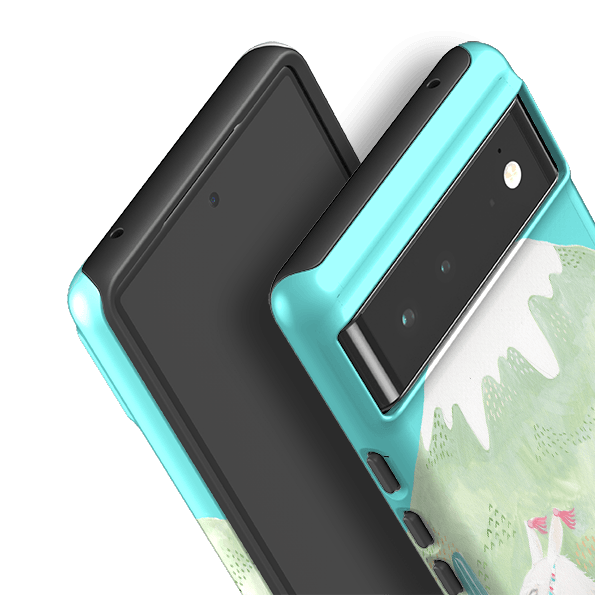 Google phone case-Llama By Bex Parkin-Product Details Raised bevel to protect screen from scratches. Impact resistant polycarbonate shell and shock absorbing inner TPU liner. Secure fit with design wrapping around side of the case and full access to ports. Compatible with Qi-standard wireless charging. Thickness 1/8 inch (3mm), weight 30g. Compatibility See drop down menu for options, please select the right case as we print to order.-Stringberry