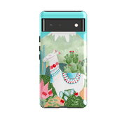 Google phone case-Llama By Bex Parkin-Product Details Raised bevel to protect screen from scratches. Impact resistant polycarbonate shell and shock absorbing inner TPU liner. Secure fit with design wrapping around side of the case and full access to ports. Compatible with Qi-standard wireless charging. Thickness 1/8 inch (3mm), weight 30g. Compatibility See drop down menu for options, please select the right case as we print to order.-Stringberry
