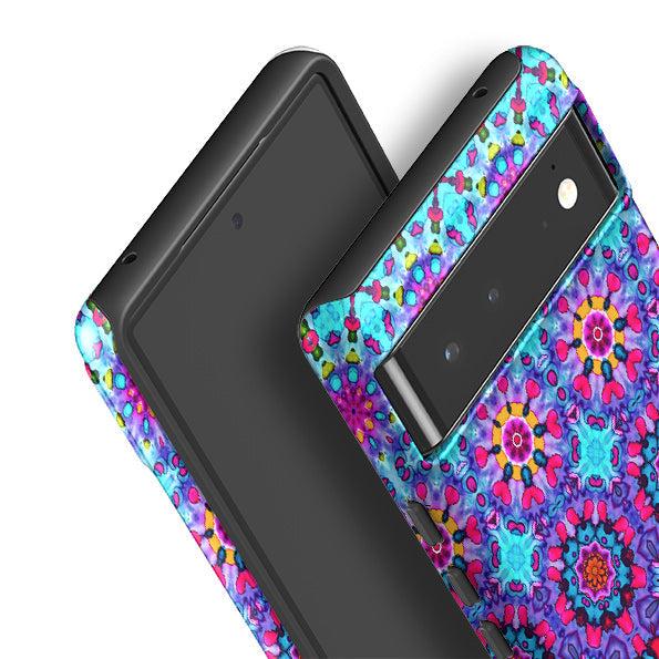 Google phone case-Long Beach Blues-Product Details Raised bevel to protect screen from scratches. Impact resistant polycarbonate shell and shock absorbing inner TPU liner. Secure fit with design wrapping around side of the case and full access to ports. Compatible with Qi-standard wireless charging. Thickness 1/8 inch (3mm), weight 30g. Compatibility See drop down menu for options, please select the right case as we print to order.-Stringberry