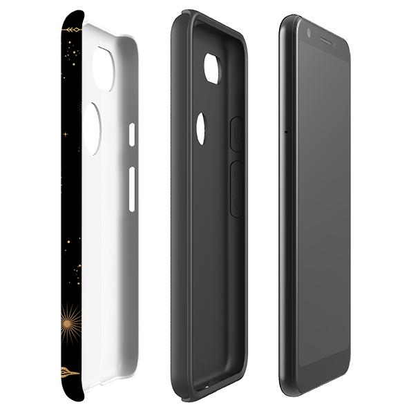 Google phone case-Luna-Product Details Raised bevel to protect screen from scratches. Impact resistant polycarbonate shell and shock absorbing inner TPU liner. Secure fit with design wrapping around side of the case and full access to ports. Compatible with Qi-standard wireless charging. Thickness 1/8 inch (3mm), weight 30g. Compatibility See drop down menu for options, please select the right case as we print to order.-Stringberry
