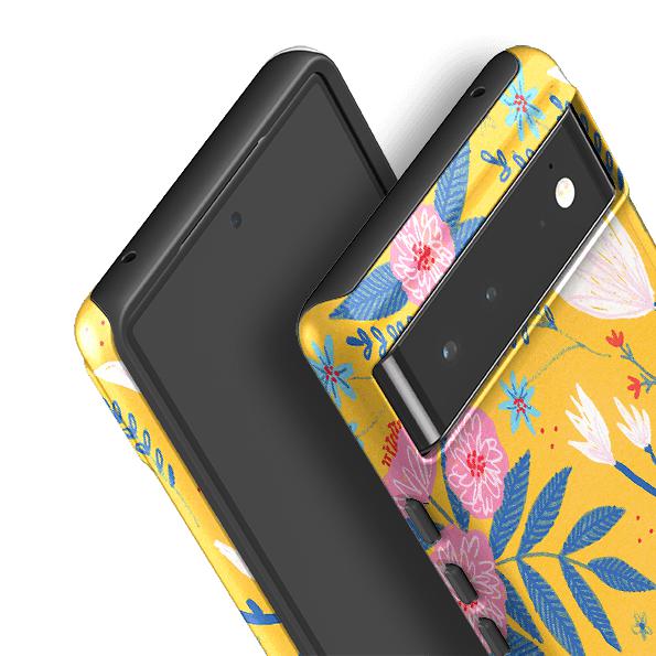 Google phone case-Magnolias By Lee Foster Wilson-Product Details Raised bevel to protect screen from scratches. Impact resistant polycarbonate shell and shock absorbing inner TPU liner. Secure fit with design wrapping around side of the case and full access to ports. Compatible with Qi-standard wireless charging. Thickness 1/8 inch (3mm), weight 30g. Compatibility See drop down menu for options, please select the right case as we print to order.-Stringberry