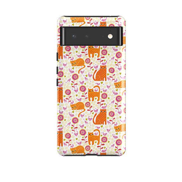 Google phone case-Marmalade Cats By Suzy Taylor-Product Details Raised bevel to protect screen from scratches. Impact resistant polycarbonate shell and shock absorbing inner TPU liner. Secure fit with design wrapping around side of the case and full access to ports. Compatible with Qi-standard wireless charging. Thickness 1/8 inch (3mm), weight 30g. Compatibility See drop down menu for options, please select the right case as we print to order.-Stringberry