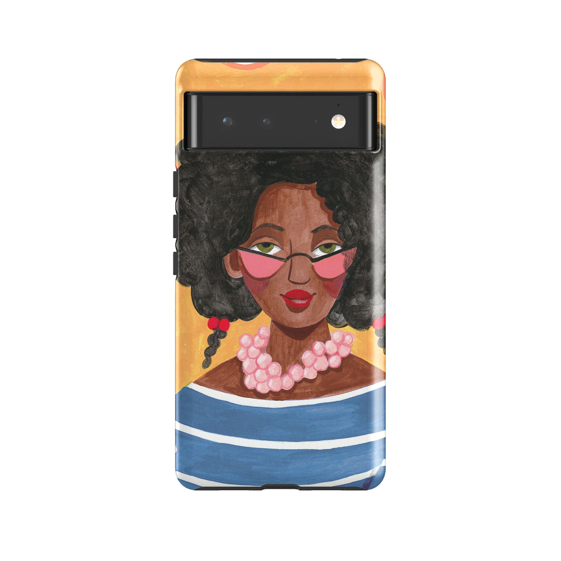 Google phone case-Me By Caroline Bonne Muller-Product Details Raised bevel to protect screen from scratches. Impact resistant polycarbonate shell and shock absorbing inner TPU liner. Secure fit with design wrapping around side of the case and full access to ports. Compatible with Qi-standard wireless charging. Thickness 1/8 inch (3mm), weight 30g. Compatibility See drop down menu for options, please select the right case as we print to order.-Stringberry