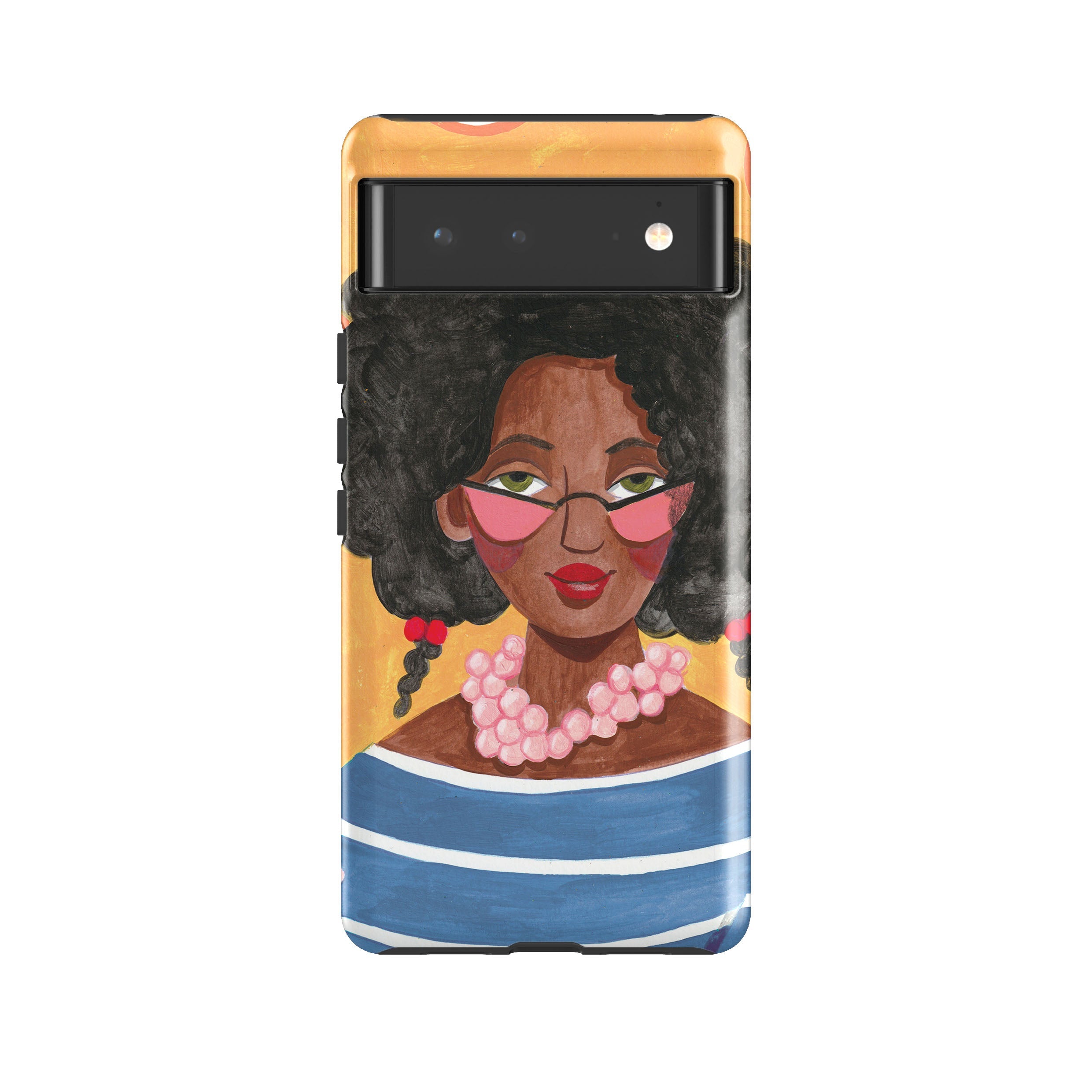 Google phone case-Me By Caroline Bonne Muller-Product Details Raised bevel to protect screen from scratches. Impact resistant polycarbonate shell and shock absorbing inner TPU liner. Secure fit with design wrapping around side of the case and full access to ports. Compatible with Qi-standard wireless charging. Thickness 1/8 inch (3mm), weight 30g. Compatibility See drop down menu for options, please select the right case as we print to order.-Stringberry
