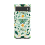 Google phone case-Medium Moth 1 By Katherine Quinn-Product Details Raised bevel to protect screen from scratches. Impact resistant polycarbonate shell and shock absorbing inner TPU liner. Secure fit with design wrapping around side of the case and full access to ports. Compatible with Qi-standard wireless charging. Thickness 1/8 inch (3mm), weight 30g. Compatibility See drop down menu for options, please select the right case as we print to order.-Stringberry