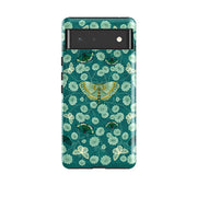 Google phone case-Medium Moth 2 By Katherine Quinn-Product Details Raised bevel to protect screen from scratches. Impact resistant polycarbonate shell and shock absorbing inner TPU liner. Secure fit with design wrapping around side of the case and full access to ports. Compatible with Qi-standard wireless charging. Thickness 1/8 inch (3mm), weight 30g. Compatibility See drop down menu for options, please select the right case as we print to order.-Stringberry