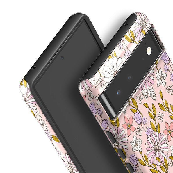 Google phone case-Misty-Product Details Raised bevel to protect screen from scratches. Impact resistant polycarbonate shell and shock absorbing inner TPU liner. Secure fit with design wrapping around side of the case and full access to ports. Compatible with Qi-standard wireless charging. Thickness 1/8 inch (3mm), weight 30g. Compatibility See drop down menu for options, please select the right case as we print to order.-Stringberry